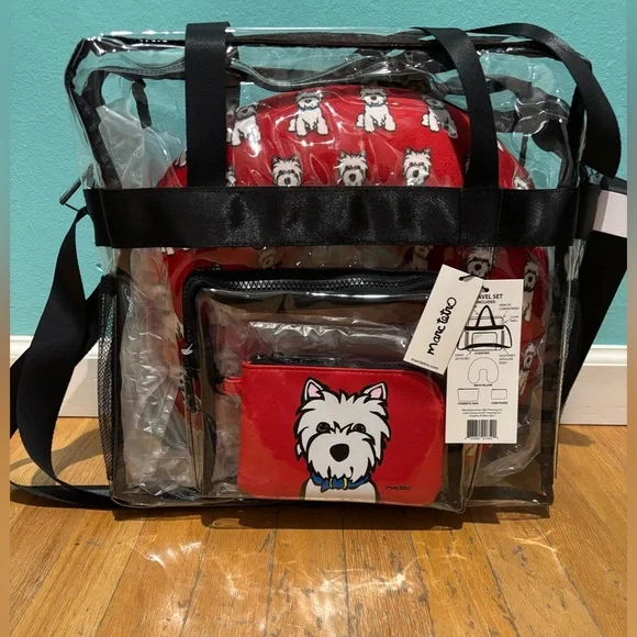 NWT Marc Tetro 4 pc travel set - Westie - Picture 1 of 7